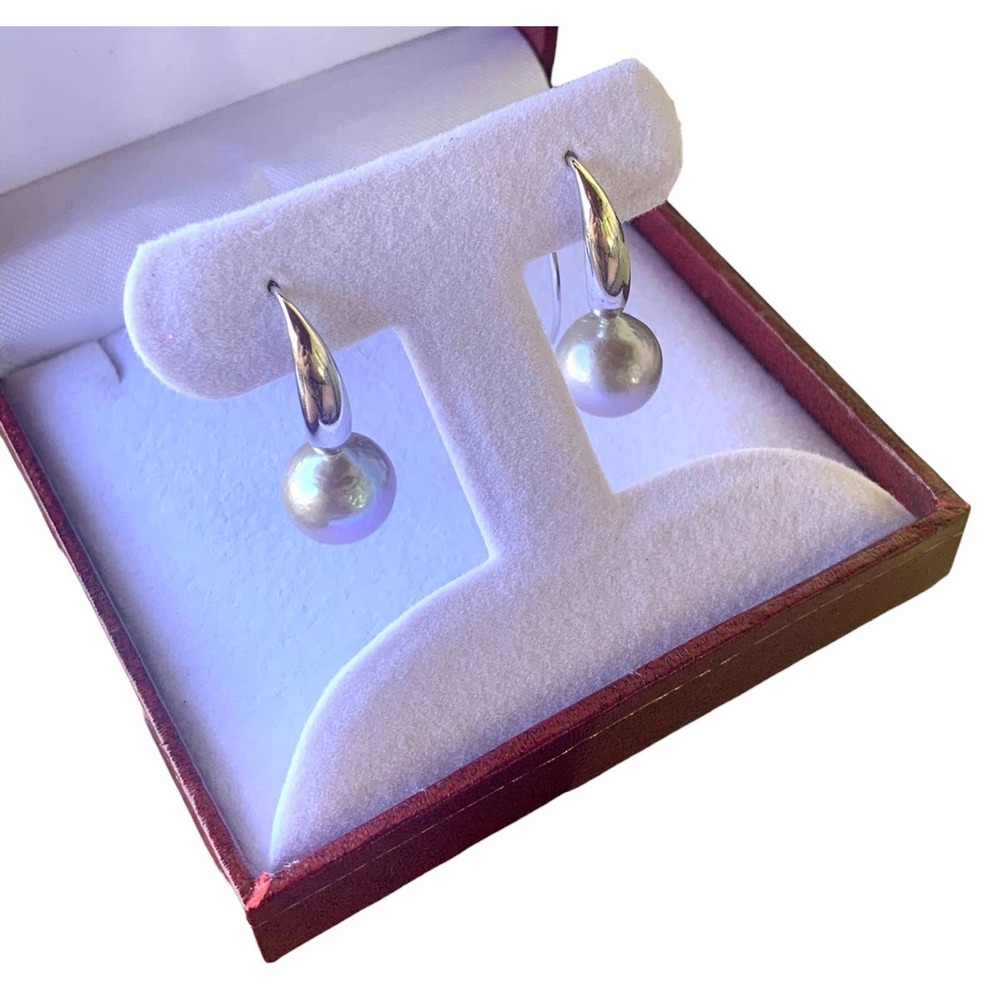Sterling silver Silver‎ Ball honora earrings